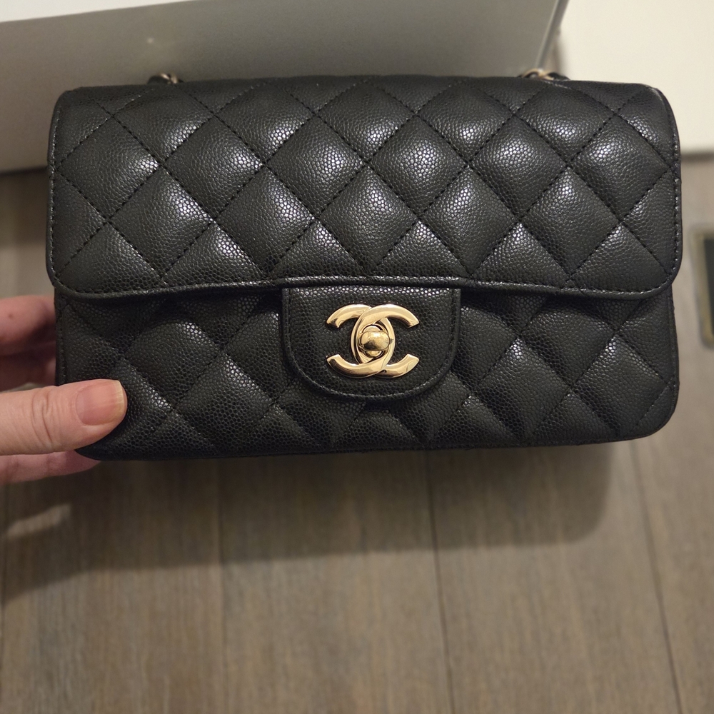 Chanel Mini Rectangle Flap Bag (GHW)